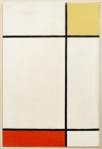 Composition avec jaune et rouge - Piet Mondrian